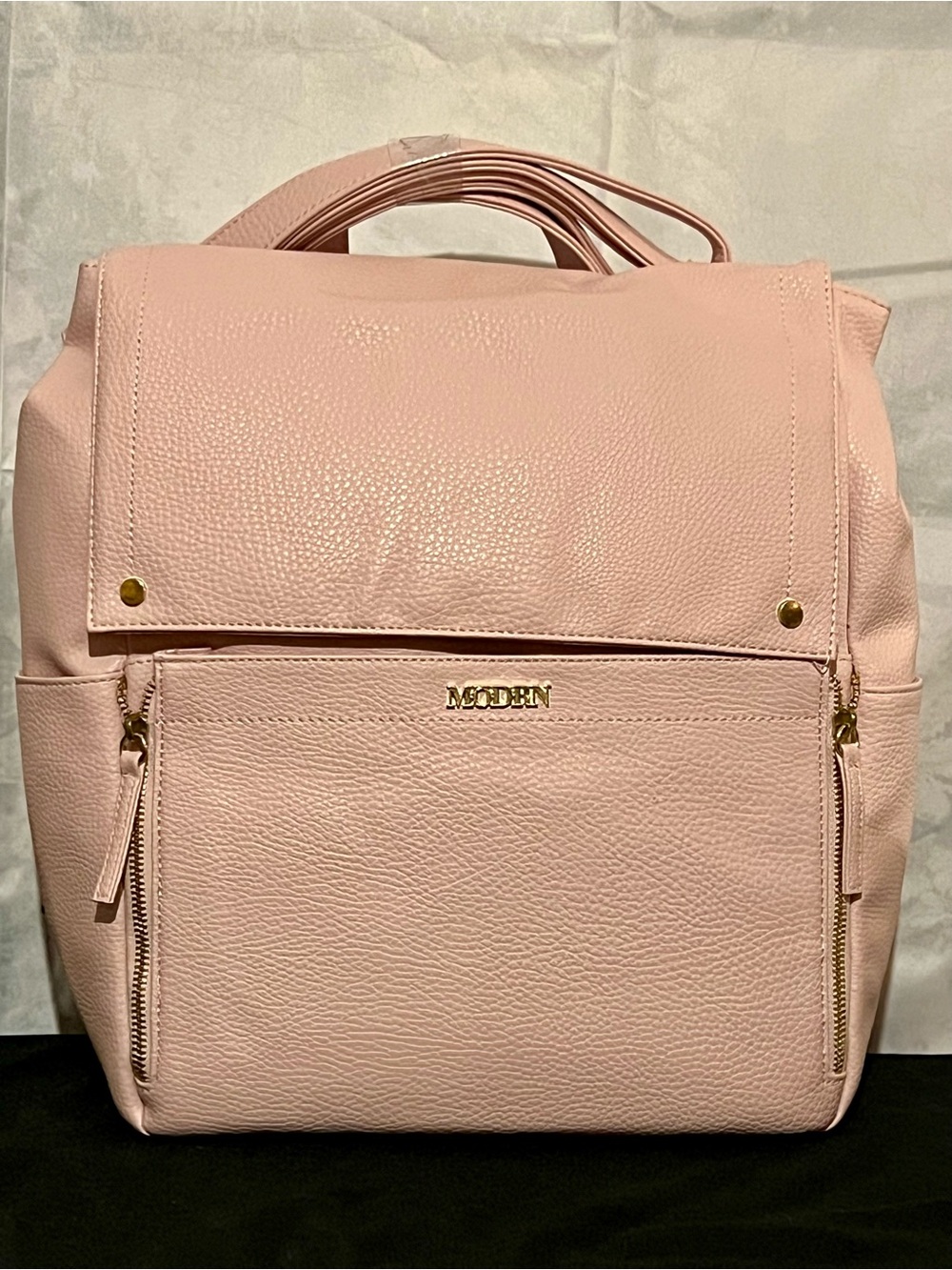 MoDRN Charli Convertible Diaper Bag Backpack - Pink Vegan Leather NWT